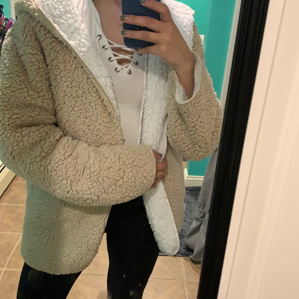 Zaful Tan Sherpa Jacket